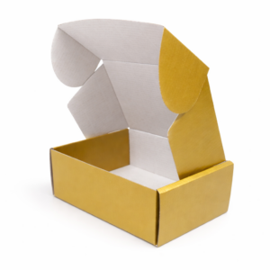 Champagne Gold Mailer Corrugated Box