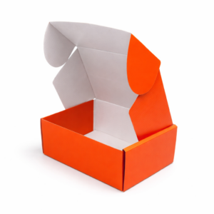 Sunset Orange Mailer Corrugated Box